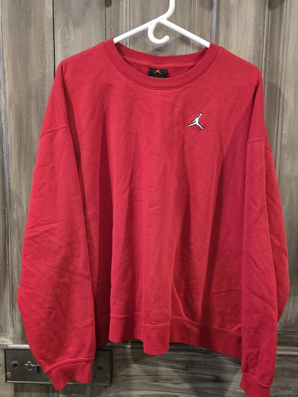 Jordan Red Crewneck Sweatshirt with White Jumpman